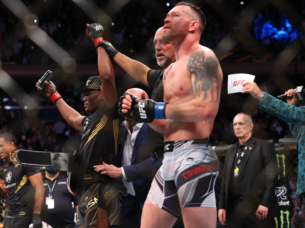 Kamaru Usman beats Colby Covington in UFC 268.